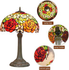 Tiffany Lamp Dragonfly Stained Glass Table 12x12x18 Inches