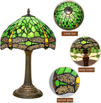 Tiffany Lamp Dragonfly Stained Glass Table 12x12x18 Inches