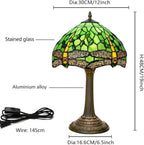 Tiffany Lamp Dragonfly Stained Glass Table 12x12x18 Inches