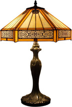 Tiffany Lamp Hexagon Stained Glass Mission Style End