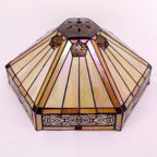 Tiffany Lamp Hexagon Stained Glass Mission Style End