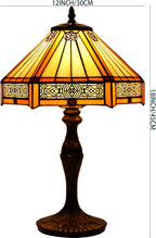 Tiffany Lamp Hexagon Stained Glass Mission Style Table