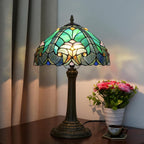 Tiffany Lamp Liaison Style Stained Glass Table W12h18