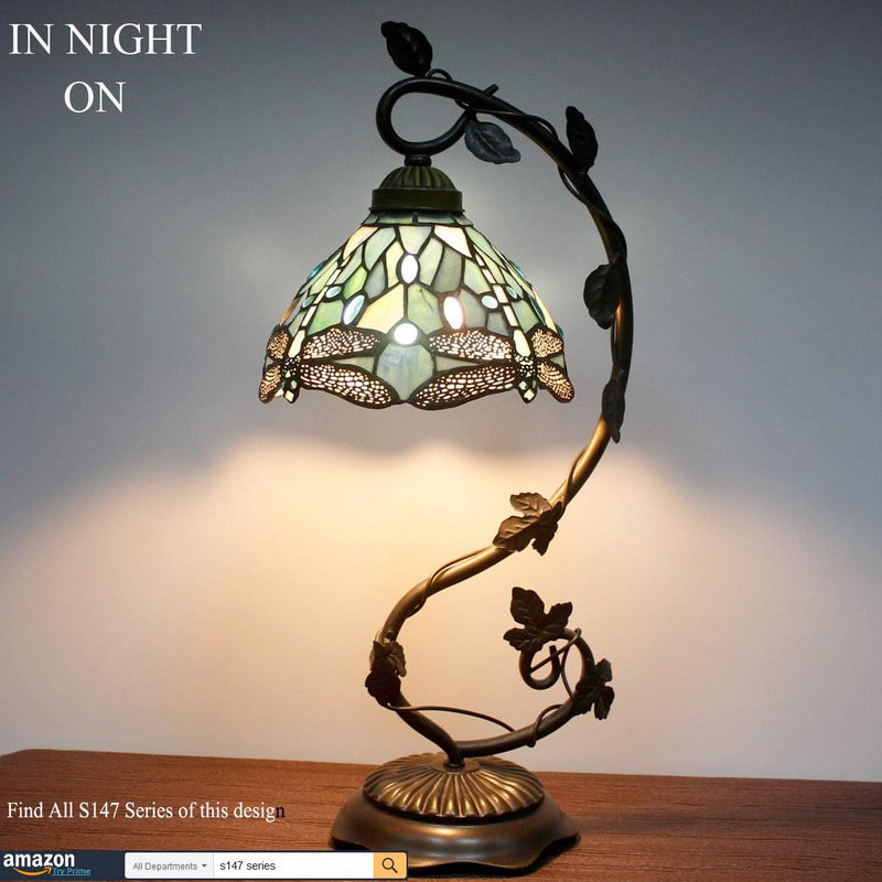 Tiffany Lamp Sea Stained Glass Dragonfly Style Desk