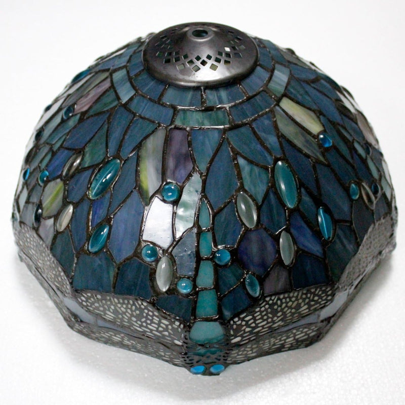 Tiffany Lamp Sea Stained Glass Table 12x12x18 Inches