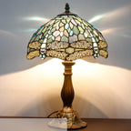 Tiffany Lamp Sea Stained Glass Table 12x12x18 Inches