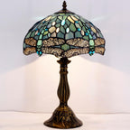 Tiffany Lamp Sea Stained Glass Table 12x12x18 Inches