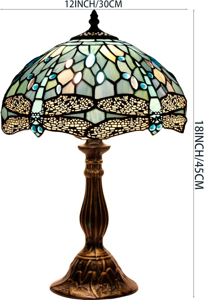 Tiffany Lamp Sea Stained Glass Table 12x12x18 Inches