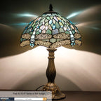 Tiffany Lamp Sea Stained Glass Table 12x12x18 Inches