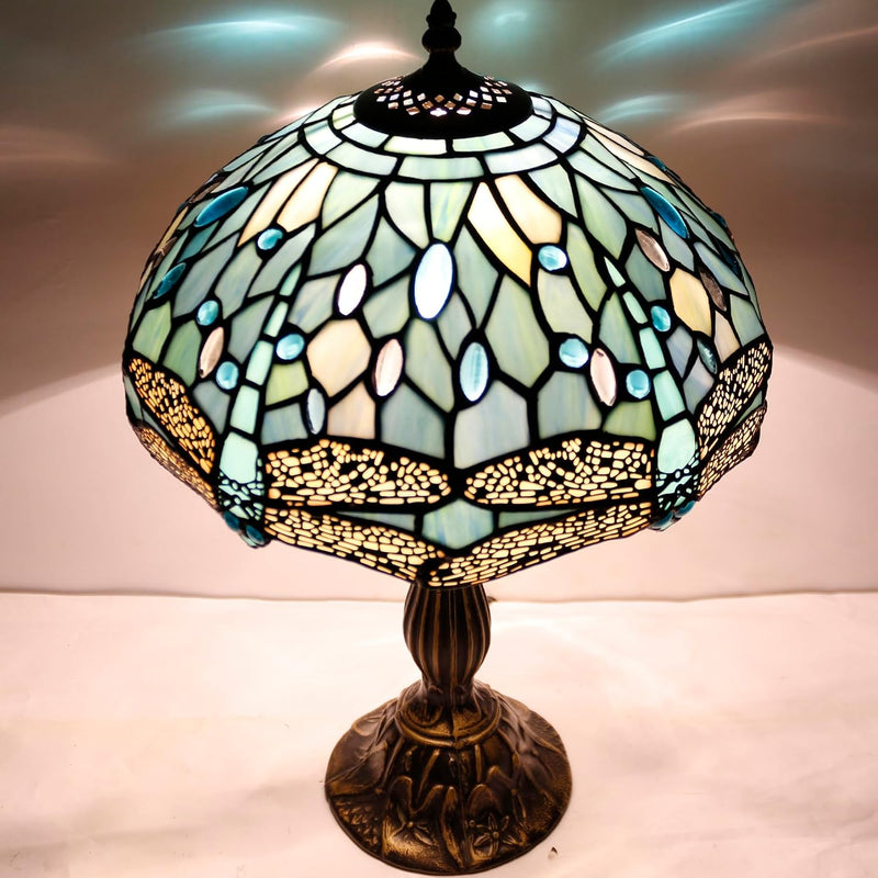Tiffany Lamp Sea Stained Glass Table 12x12x18 Inches