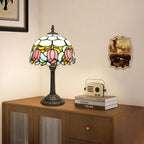 Tiffany Lamp Stained Glass 8x8x14 Inches Small Bedside