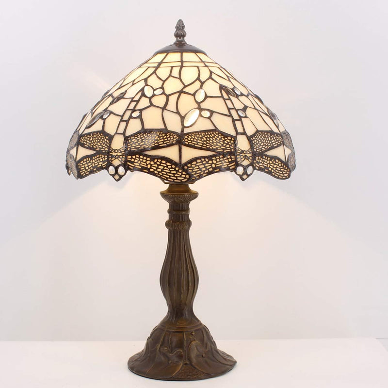 Tiffany Lamp Stained Glass Dragonfly Bedside Table Desk