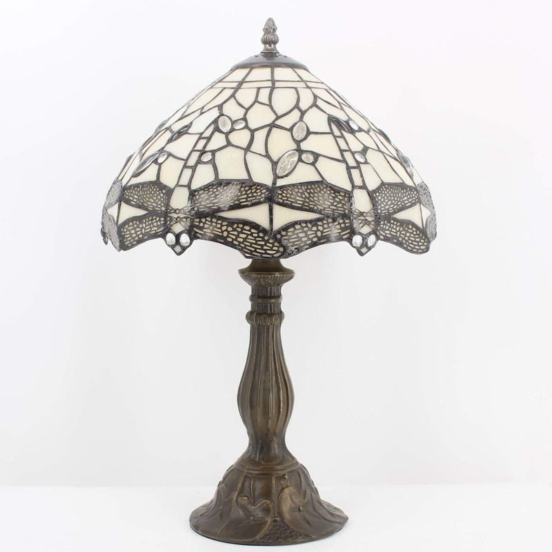 Tiffany Lamp Stained Glass Dragonfly Bedside Table Desk