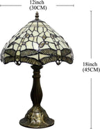 Tiffany Lamp Stained Glass Dragonfly Bedside Table Desk