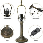 Tiffany Lamp Stained Glass Small Bedside Table Lamps