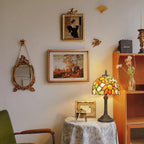 Tiffany Lamp Stained Glass Small Bedside Table Lamps