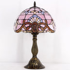 Tiffany Lamp Stained Glass Table 12x12x18 Inch Baroque