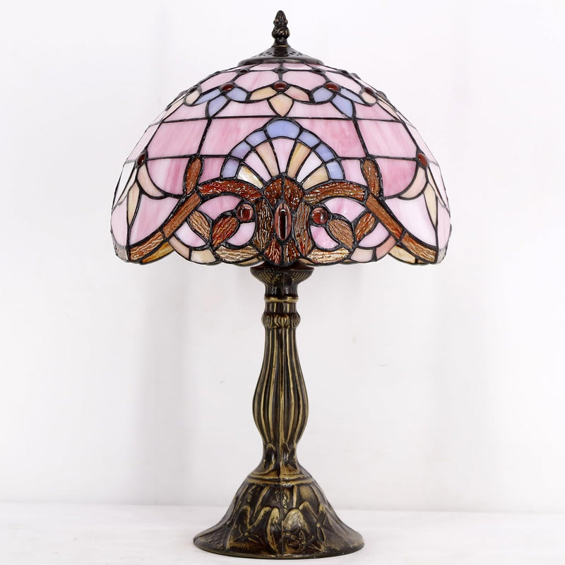 Tiffany Lamp Stained Glass Table 12x12x18 Inch Baroque