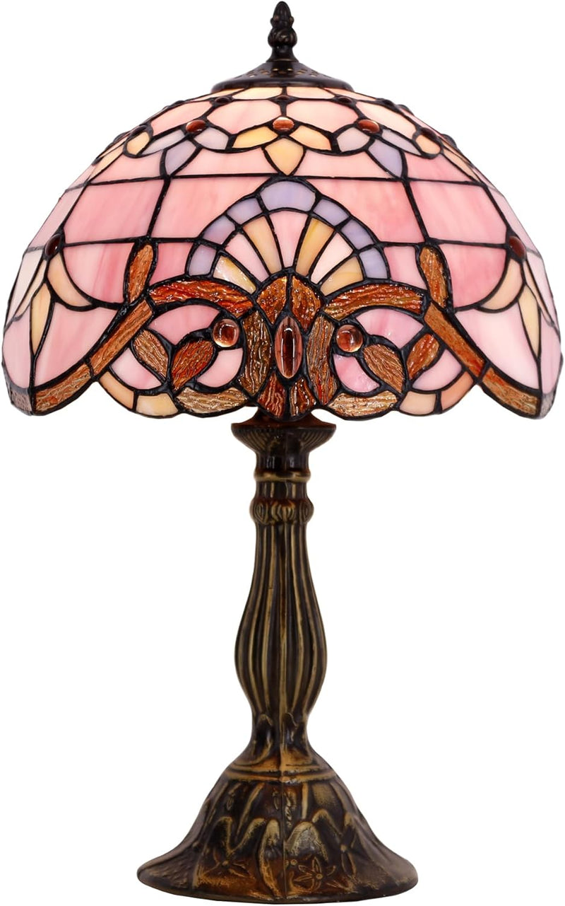 Tiffany Lamp Stained Glass Table 12x12x18 Inch Baroque