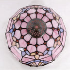 Tiffany Lamp Stained Glass Table 12x12x18 Inch Baroque