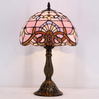 Tiffany Lamp Stained Glass Table 12x12x18 Inch Baroque
