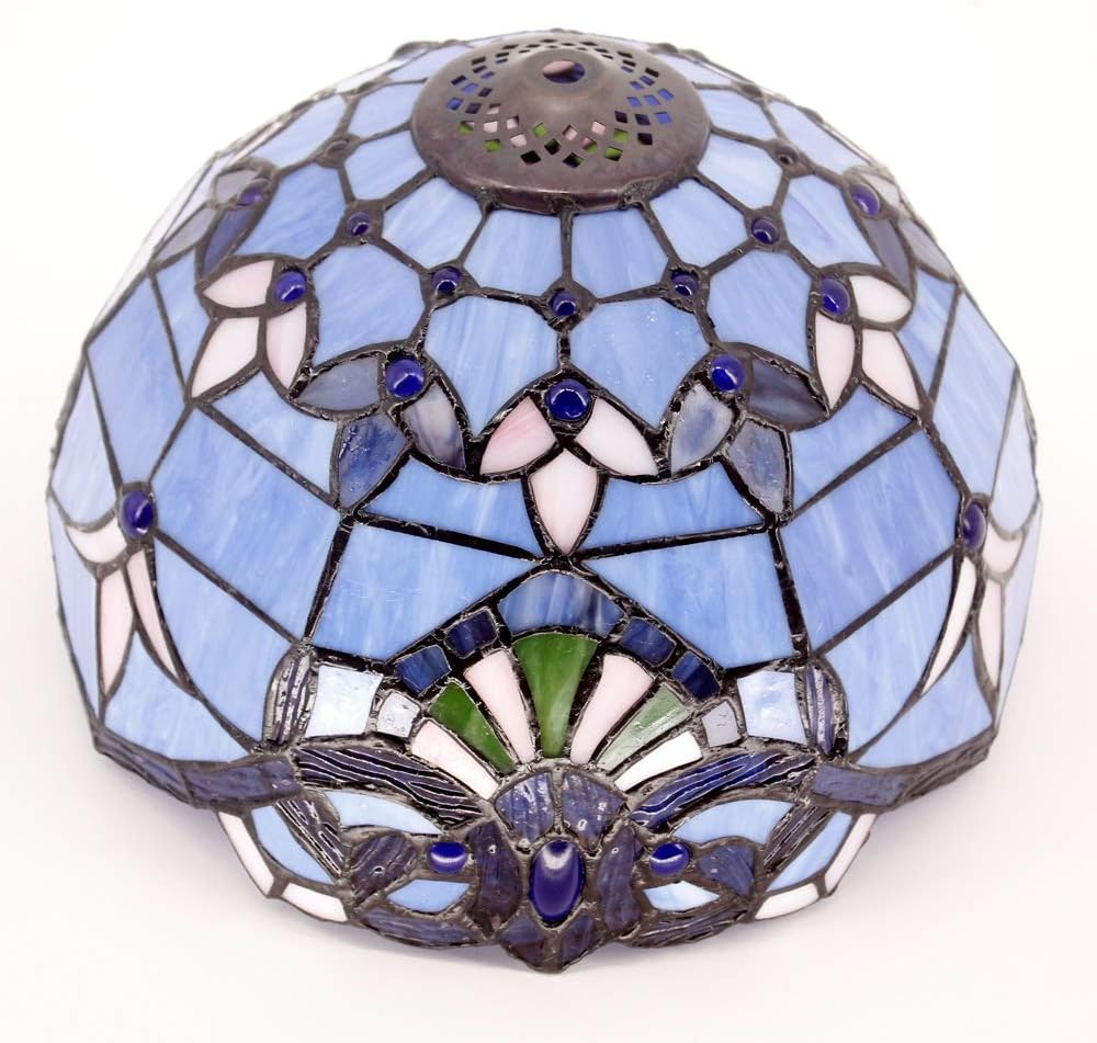 Tiffany Lamp Stained Glass Table 12x12x18 Inches Baroque