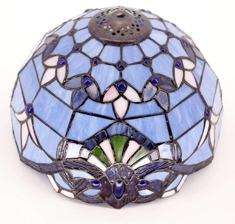 Tiffany Lamp Stained Glass Table 12x12x18 Inches Baroque
