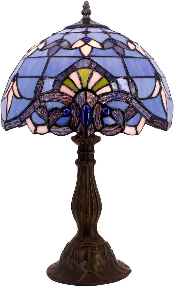 Tiffany Lamp Stained Glass Table 12x12x18 Inches Baroque