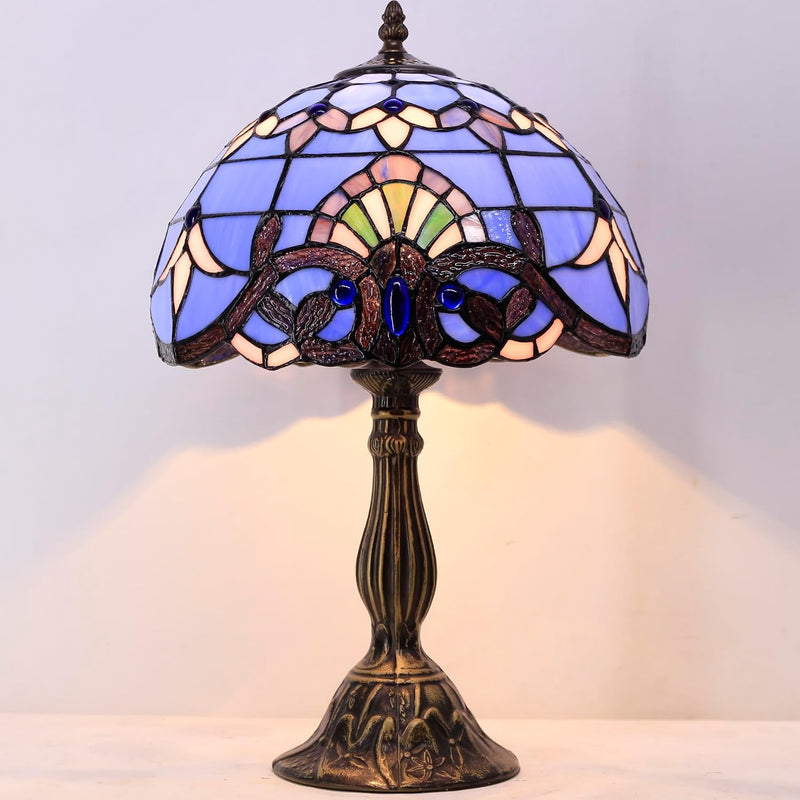 Tiffany Lamp Stained Glass Table 12x12x18 Inches Baroque