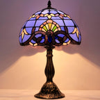 Tiffany Lamp Stained Glass Table 12x12x18 Inches Baroque