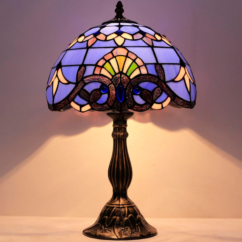 Tiffany Lamp Stained Glass Table 12x12x18 Inches Baroque