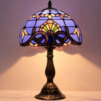 Tiffany Lamp Stained Glass Table 12x12x18 Inches Baroque