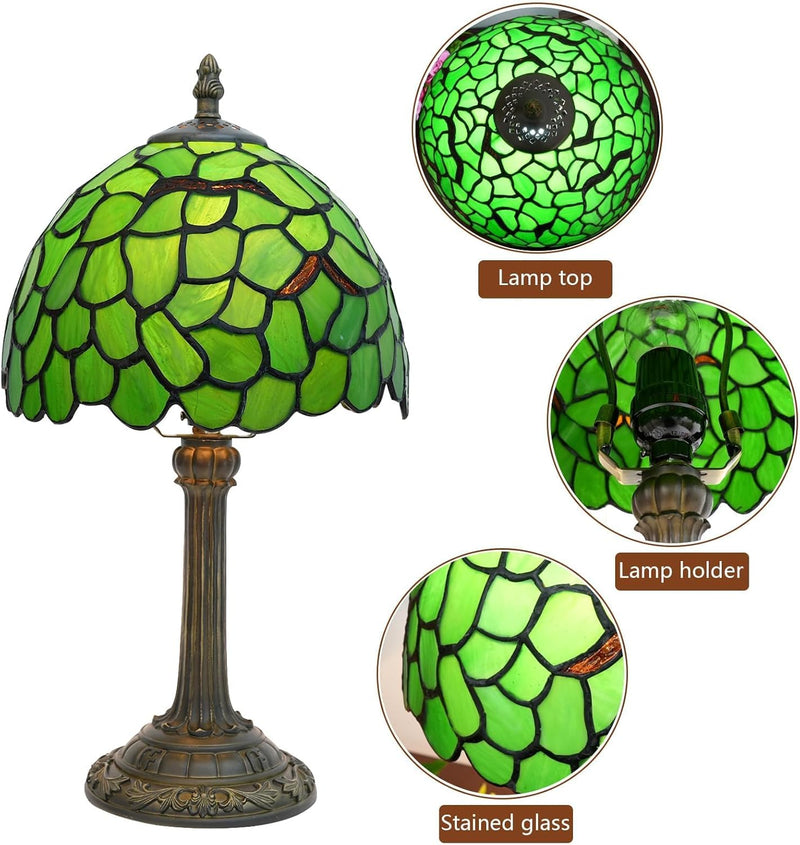 Tiffany Lamp Stained Glass Table 8x8x14 Inches Desk