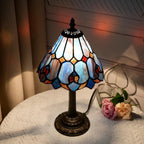 Tiffany Lamp Stained Glass Table 8x8x14 Inches Desk