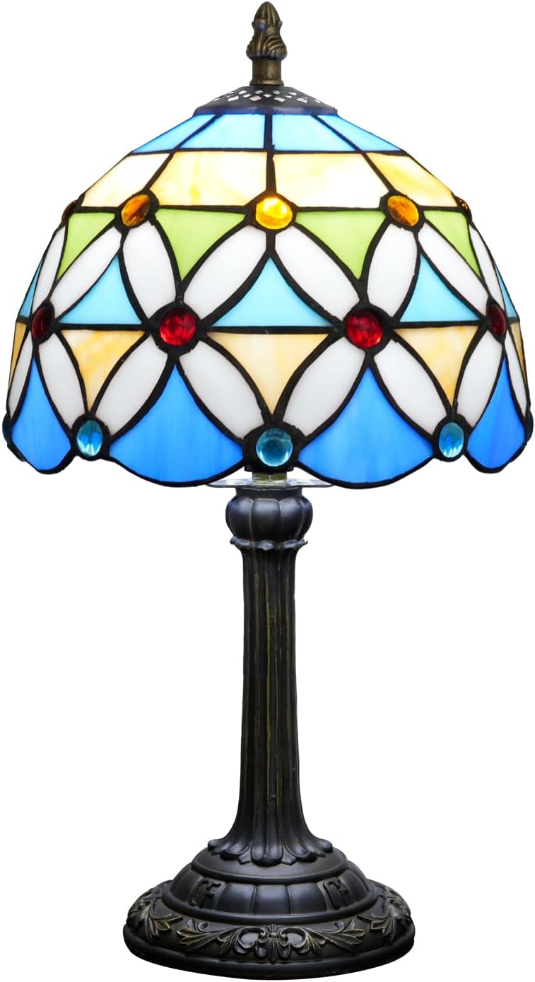 Tiffany Lamp Stained Glass Table Bedroom Bedside Reading