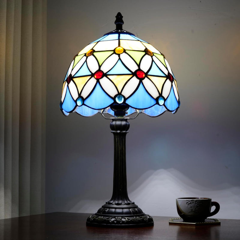 Tiffany Lamp Stained Glass Table Bedroom Bedside Reading