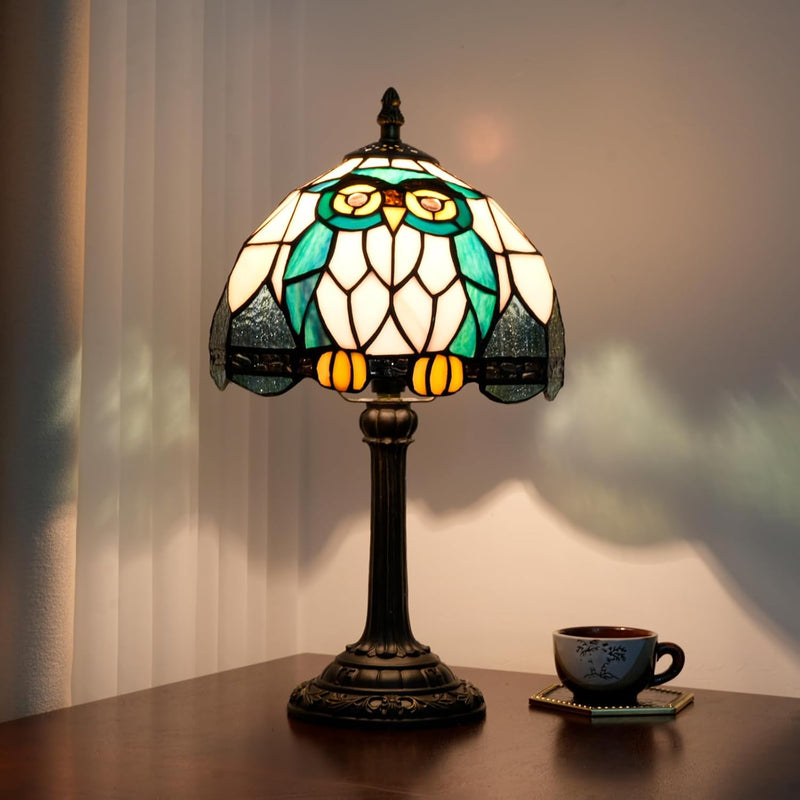 Tiffany Lamp Stained Glass Table Bedroom Bedside Reading