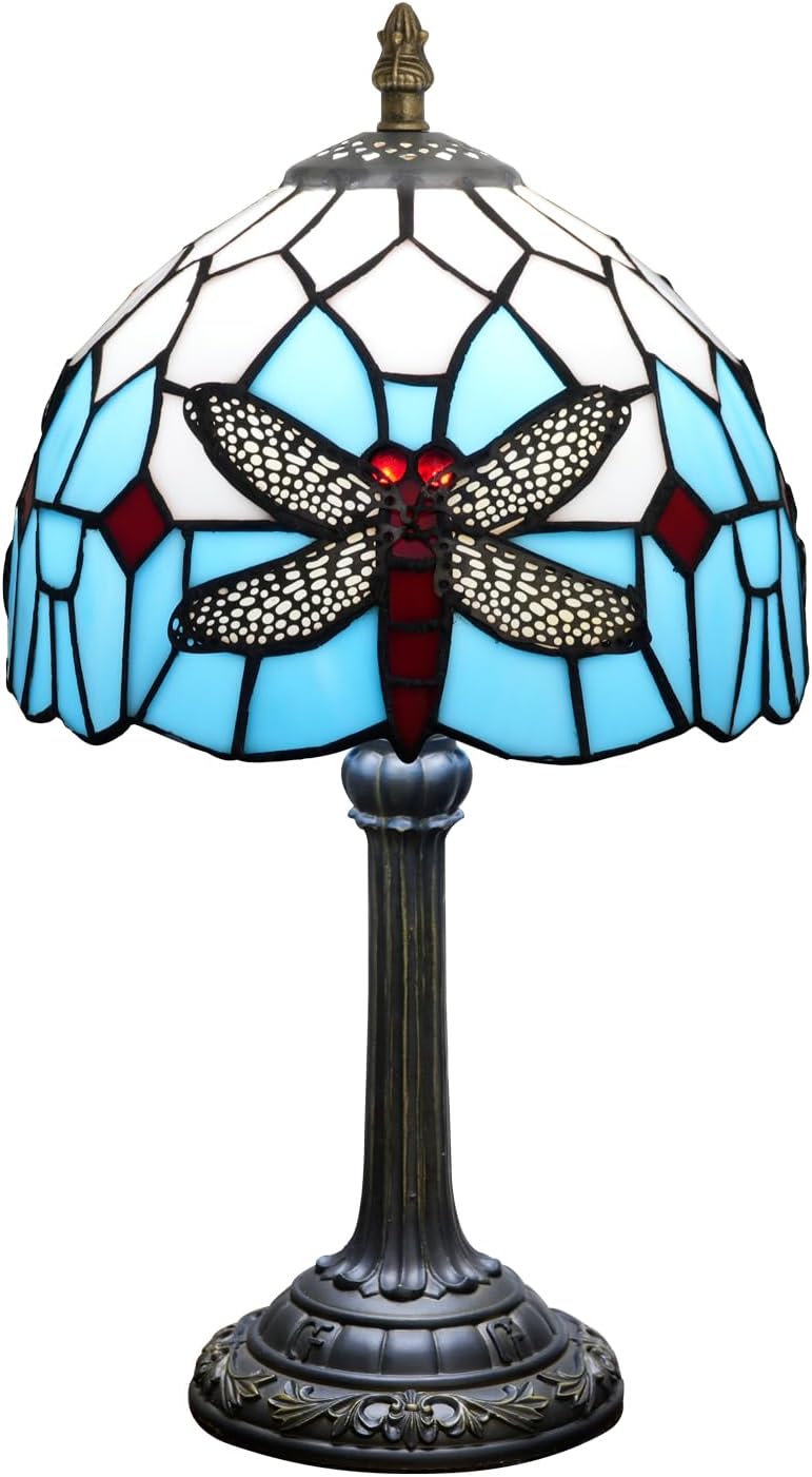Tiffany Lamp Stained Glass Table Bedroom Bedside Reading
