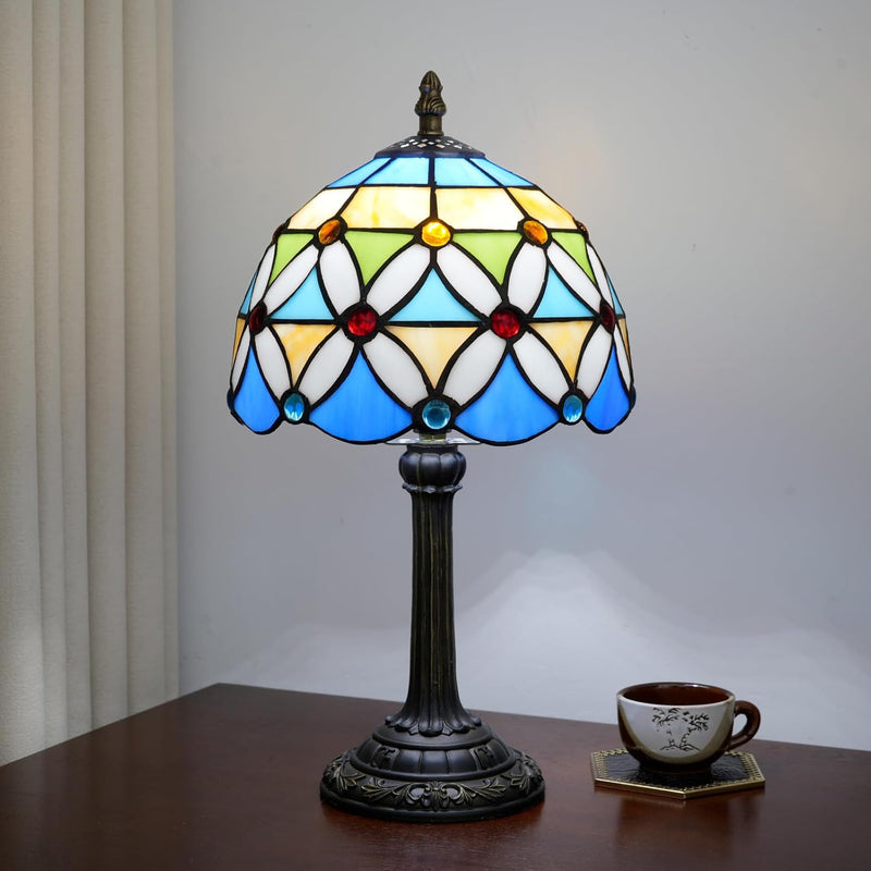 Tiffany Lamp Stained Glass Table Bedroom Bedside Reading