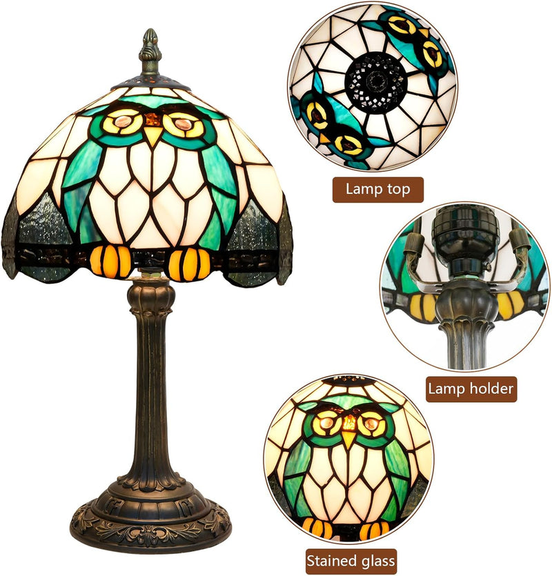 Tiffany Lamp Stained Glass Table Bedroom Bedside Reading