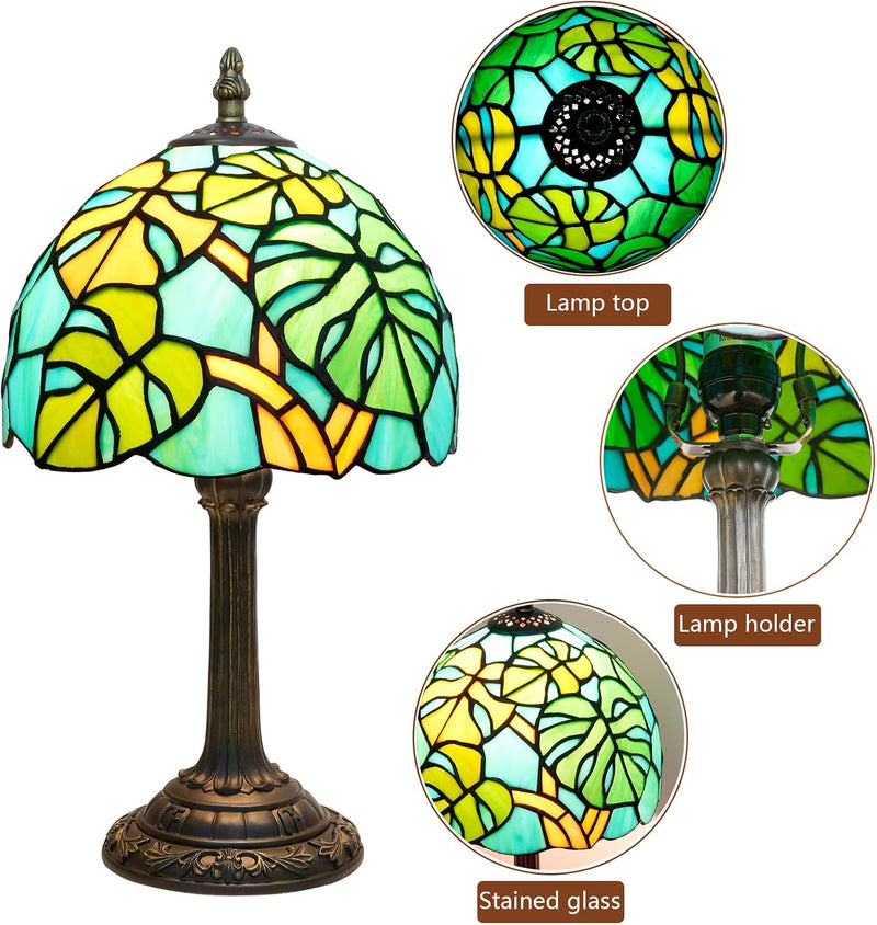 Tiffany Lamp Stained Glass Table Bedroom Bedside Reading