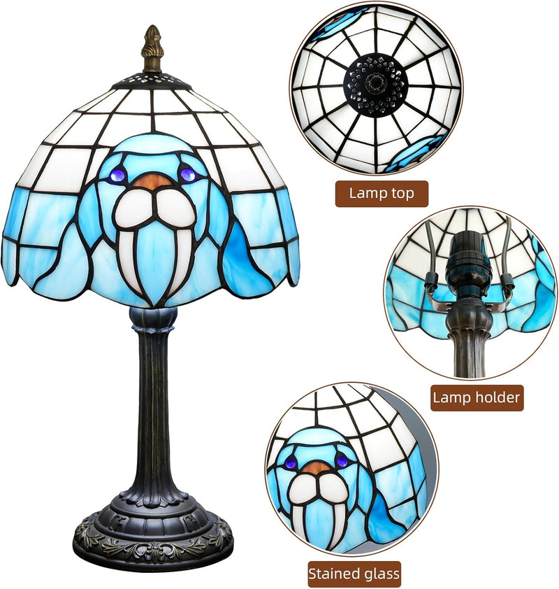 Tiffany Lamp Stained Glass Table Bedroom Bedside Reading
