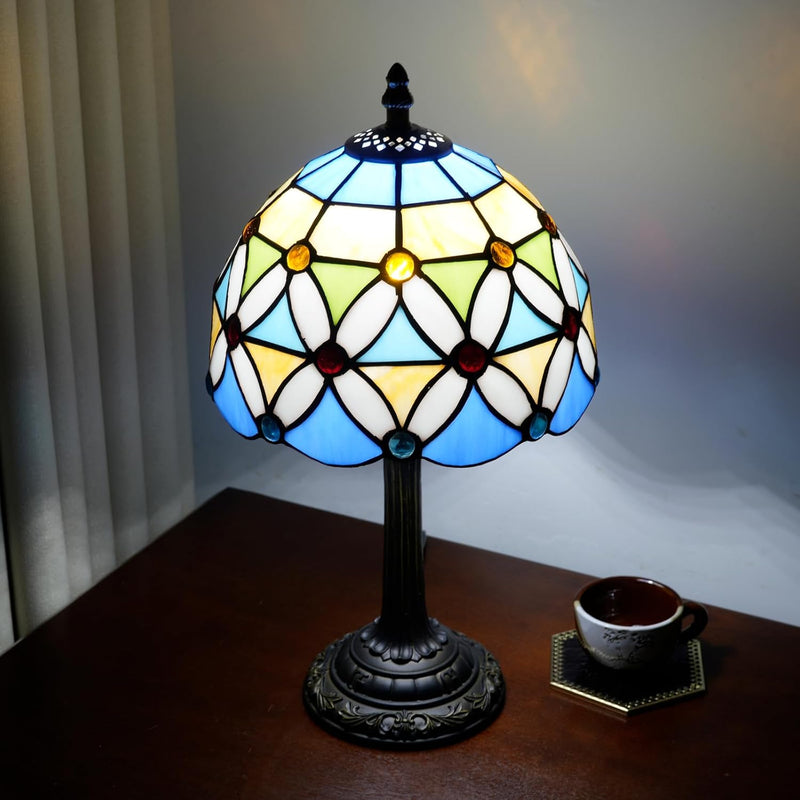 Tiffany Lamp Stained Glass Table Bedroom Bedside Reading