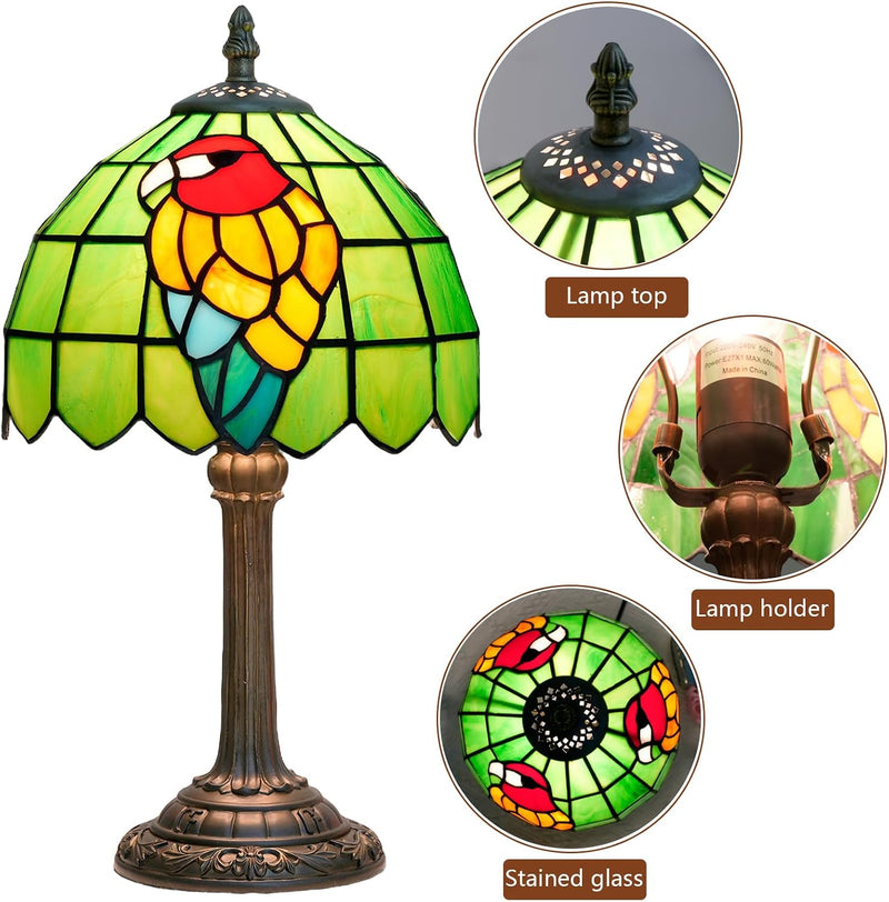 Tiffany Lamp Stained Glass Table Bedroom Bedside Reading