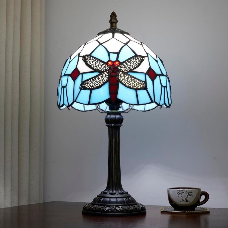 Tiffany Lamp Stained Glass Table Bedroom Bedside Reading
