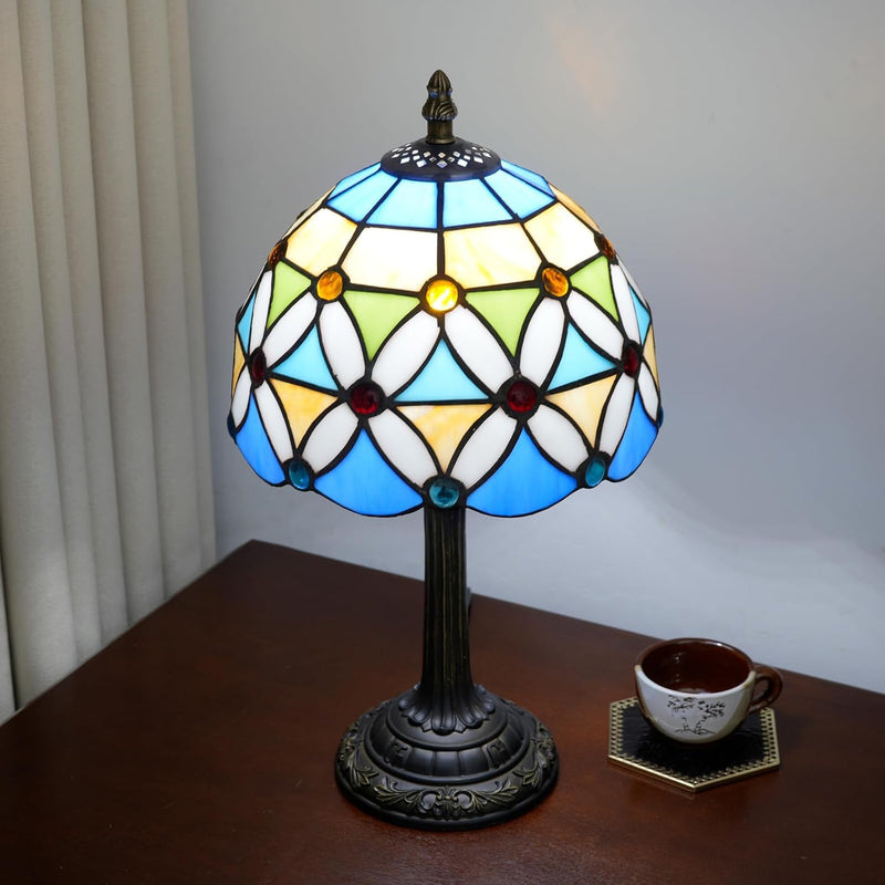 Tiffany Lamp Stained Glass Table Bedroom Bedside Reading