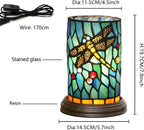 Tiffany Lamp Stained Glass Table Dragonfly Style Bedroom