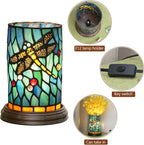Tiffany Lamp Stained Glass Table Dragonfly Style Bedroom