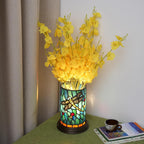 Tiffany Lamp Stained Glass Table Dragonfly Style Bedroom