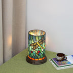 Tiffany Lamp Stained Glass Table Dragonfly Style Bedroom